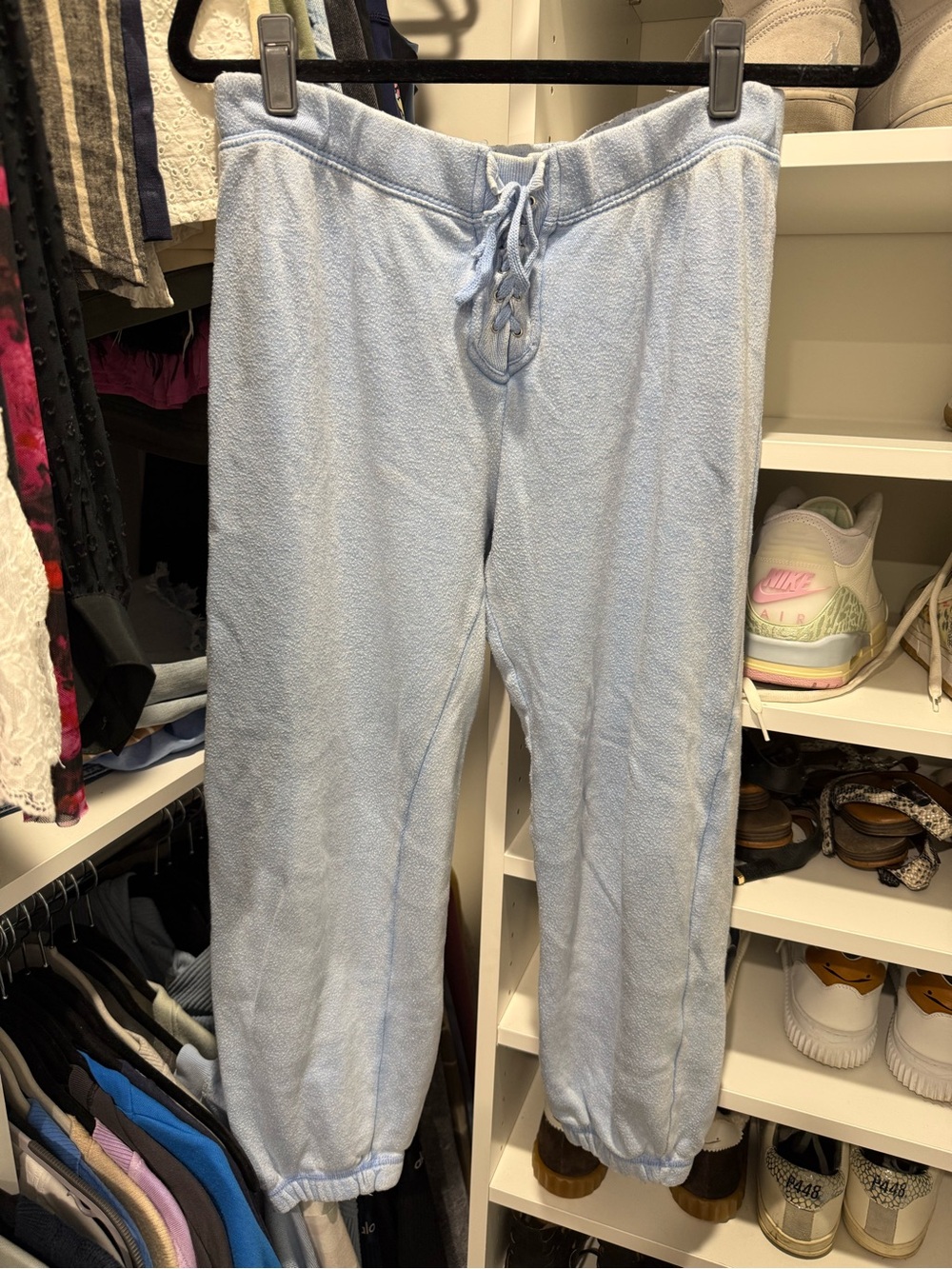 Vintage Havana Light Blue Cropped Jogger Pants